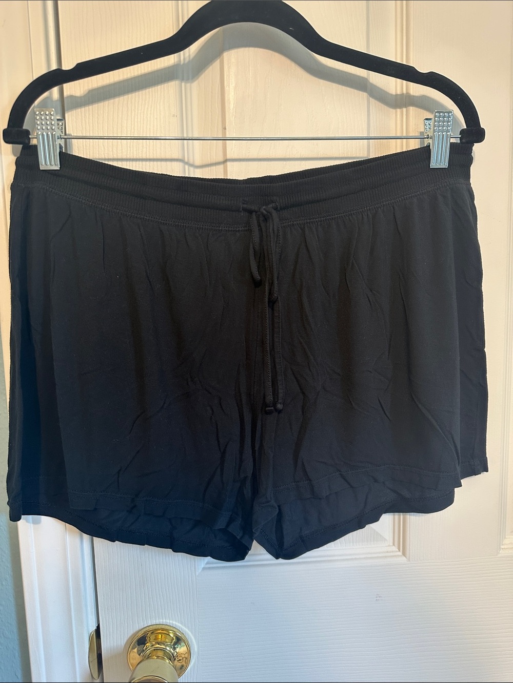 Women's Black Drawstring Lounge Shorts size Large
